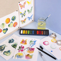 Watercolour Set incl. Brush - Metallic, 12 Colours thumbnail