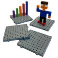 Centicubes Baseplates - Grey, 4 pcs thumbnail
