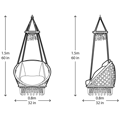 Macramé Hammock Chair - Grey thumbnail