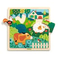 Framed Wooden Puzzle with 15 pcs - Farm thumbnail