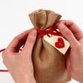 Burlap Gift Bags 10x15 cm - Brown, 4 pcs thumbnail