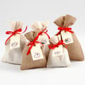 Burlap Gift Bags 15x20 cm - Brown, 4 pcs thumbnail