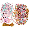DIY Jewelry Kit w. Wooden Beads - Pastel Colours thumbnail
