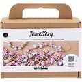 DIY Jewelry Kit w. Wooden Beads - Pastel Colours thumbnail