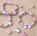 DIY Jewelry Kit w. Wooden Beads - Pastel Colours thumbnail