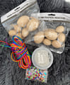 DIY Satin Cord Easter Eggs - Orange/Green/Purple thumbnail
