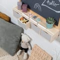 Chalkboard with Shelf and Drawers thumbnail