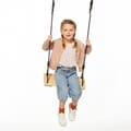 Wooden Swing 44x17.5 cm (Black Rope) thumbnail