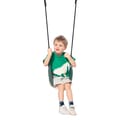 Soft Swing Seat 67x14 cm - Dark Green (Black Rope) thumbnail