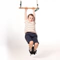 Trapeze Swing with Rings - Dark Green (Beige Rope) thumbnail