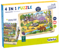 4-in-1 Puzzle with 45 pcs - Dinosaurs thumbnail