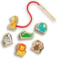 Wooden Lacing Beads for Babies - Savanna Animals thumbnail