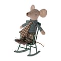 Maileg Rocking Chair for Mice - Dark Green thumbnail