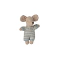 Maileg Baby Mouse in Carry Cot - Blue thumbnail