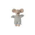 Maileg Baby Mouse in Carry Cot - Blue thumbnail