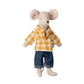 Maileg Mouse - Papa, Yellow Checked Shirt thumbnail