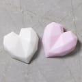 Silicone Mould - Faceted Hearts, 2 pcs thumbnail