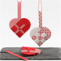 DIY Woven Paper Hearts - Red/White, 8 pcs thumbnail