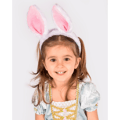 Headband with Bunny Ears - White/Pink thumbnail