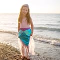 Mermaid Tail Skirt & Headband - Blue, Size 4-6 yrs thumbnail