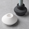 Silicone Mould - Ribbed Candlestick Holders, 2 pcs thumbnail