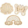 DIY Decoration - Wooden Lacing Shapes, 6 pcs thumbnail