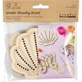 DIY Decoration - Wooden Lacing Shapes, 6 pcs thumbnail