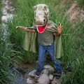 T-Rex Cape with Claws - Green, 4-6 yrs thumbnail