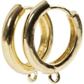 Hoop Earrings w. Ring - Gold Plated, 2x2 pairs thumbnail