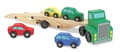 Wooden Car Carrier with 4 Cars thumbnail
