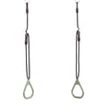 Plastic Gym Rings - Sage Green (Black Rope) thumbnail