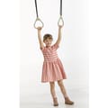 Plastic Gym Rings - Sage Green (Black Rope) thumbnail
