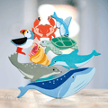 Wooden Coastal Creatures, 10 pcs thumbnail