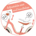 Balance Bike Charlie LUX - Coral (2-5 yrs) thumbnail