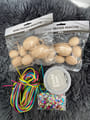 DIY Satin Cord Easter Eggs - Yellow/Pink/Turquoise thumbnail