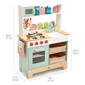 Wooden Play Kitchen with Microwave and Accessories thumbnail