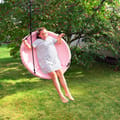 Sensory Saucer Swing Ø100 cm - Pink (Black Rope) thumbnail