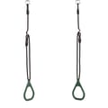 Plastic Gym Rings - Dark Green (Black Rope) thumbnail
