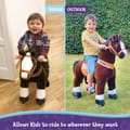 Ride-On Horse - Dark Brown w. White Blaze, Small thumbnail