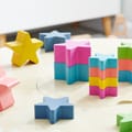 Rainbow Wooden Stars, 21 pcs thumbnail