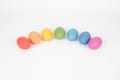 Rainbow Wooden Eggs, 7 pcs thumbnail