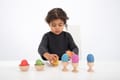 Rainbow Wooden Eggs, 7 pcs thumbnail