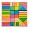 Wooden Blocks - Rainbow Colours, 45 pcs thumbnail