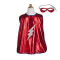 Superheroine Costume w. Skirt & Mask, Size 4-6 yrs thumbnail