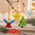Wooden Christmas Ornaments, 6 pcs thumbnail