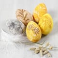 Plastic Easter Eggs H: 6 cm - White, 12 pcs thumbnail