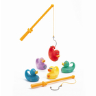 Rubber Ducks 7cm - Rainbow, 5 pcs + 2 Fishing Rods