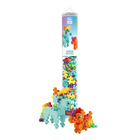 Plus-Plus - Rainbow Unicorns, Tube with 100 pcs