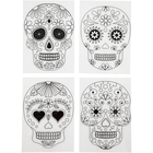 Shrink Plastic with Designs - Skulls, 4 sheets