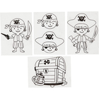 Shrink Plastic with Designs - Pirates, 4 sheets